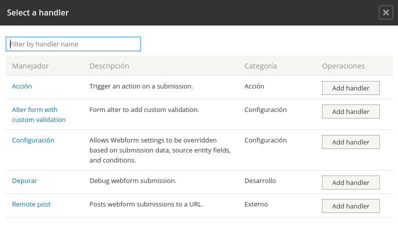 Custom handler